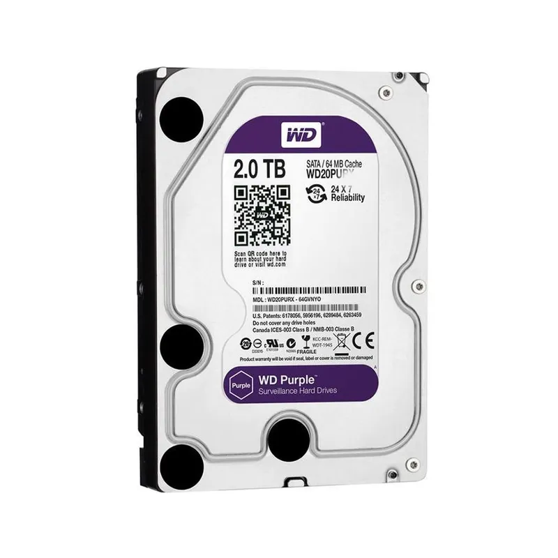 ((امکان خرید اقساطی))هارد دیسک اینترنال 2 ترابایت بنفش وسترن دیجیتال Western Digital Purple gallery1